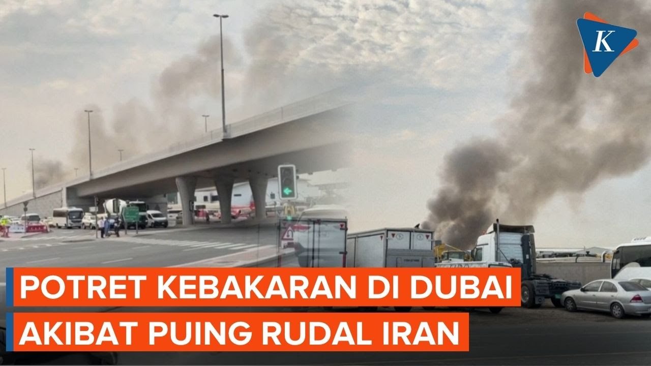 Asap Hitam Selimuti Langit Dubai, Puing Rudal Iran Picu Kebakaran