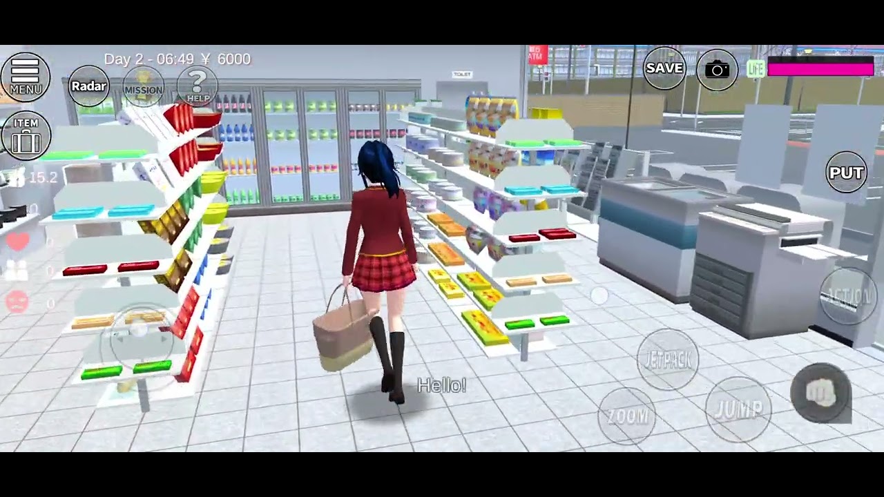 Aoi mi in life hello.      Sakura School simulator 