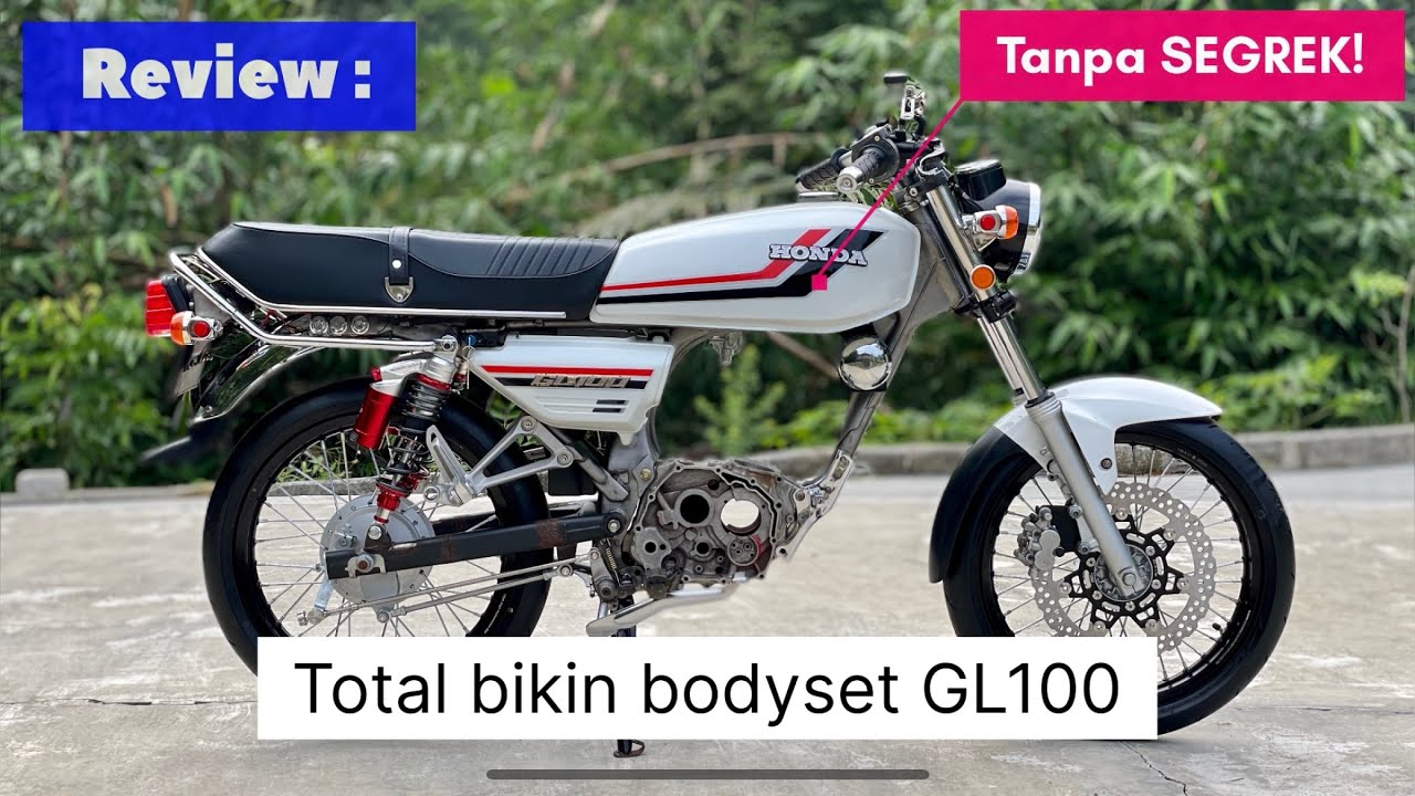 Review dan total bikin GL 100 siap naik mesin, basik rangka gl100 balung besar