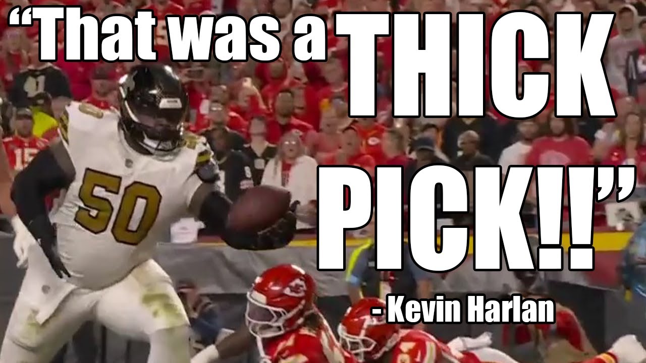 Kevin Harlan call on Khalen Saunders INT | 2024 NFL Week 5