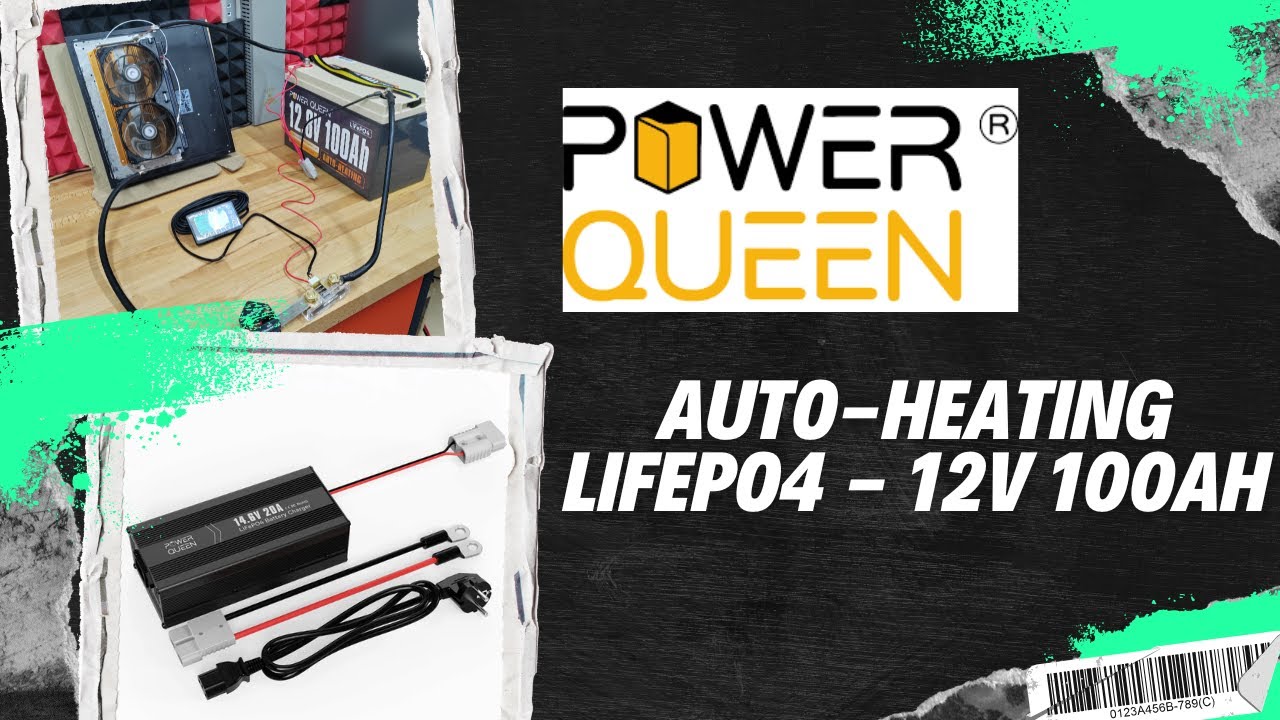 Power Queen 12V 100Ah Auto-Heating #powerqueen #lifepo4battery #12vbattery #lfp