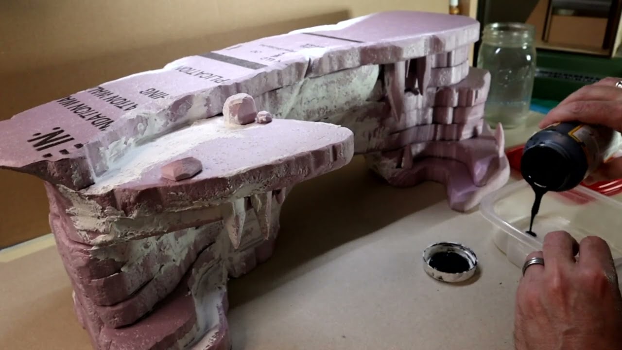 Epic Cliff Face carved from XPS foam with Chaos Crafting pt2