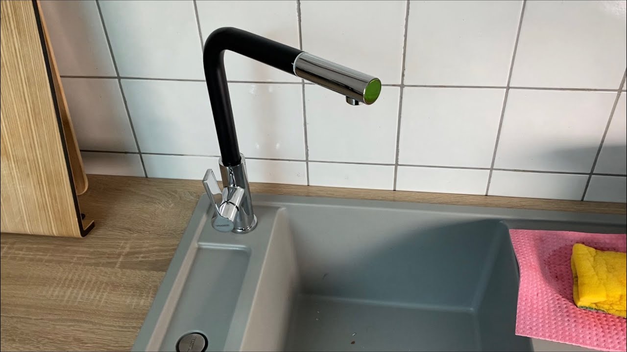 Hochdruck Mischbatterie WOOHSE ausziehbar montieren und anschließen Küche Einhebelmischer Anleitung