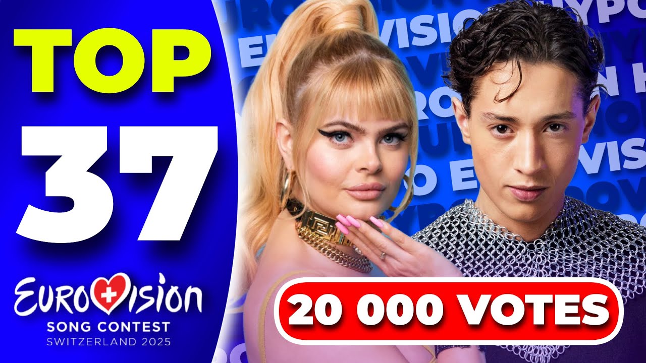 Eurovision 2025 | Top 37 - Voted By 20 000 People