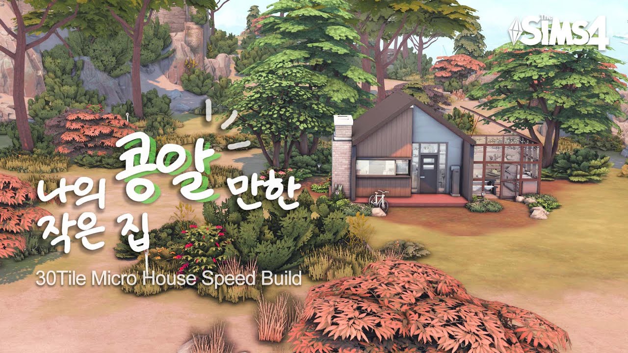 [심즈4] 나의 콩알만한 작은 집 🌱 SIMS4 NOCC Speed Build 30Tile Micro House