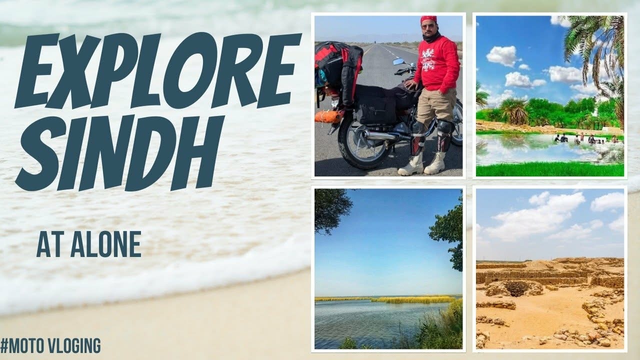 Explore Sindh | Solo bike rider | Bhambore  | Chota Norani | Haleji lake | daniyal ali master