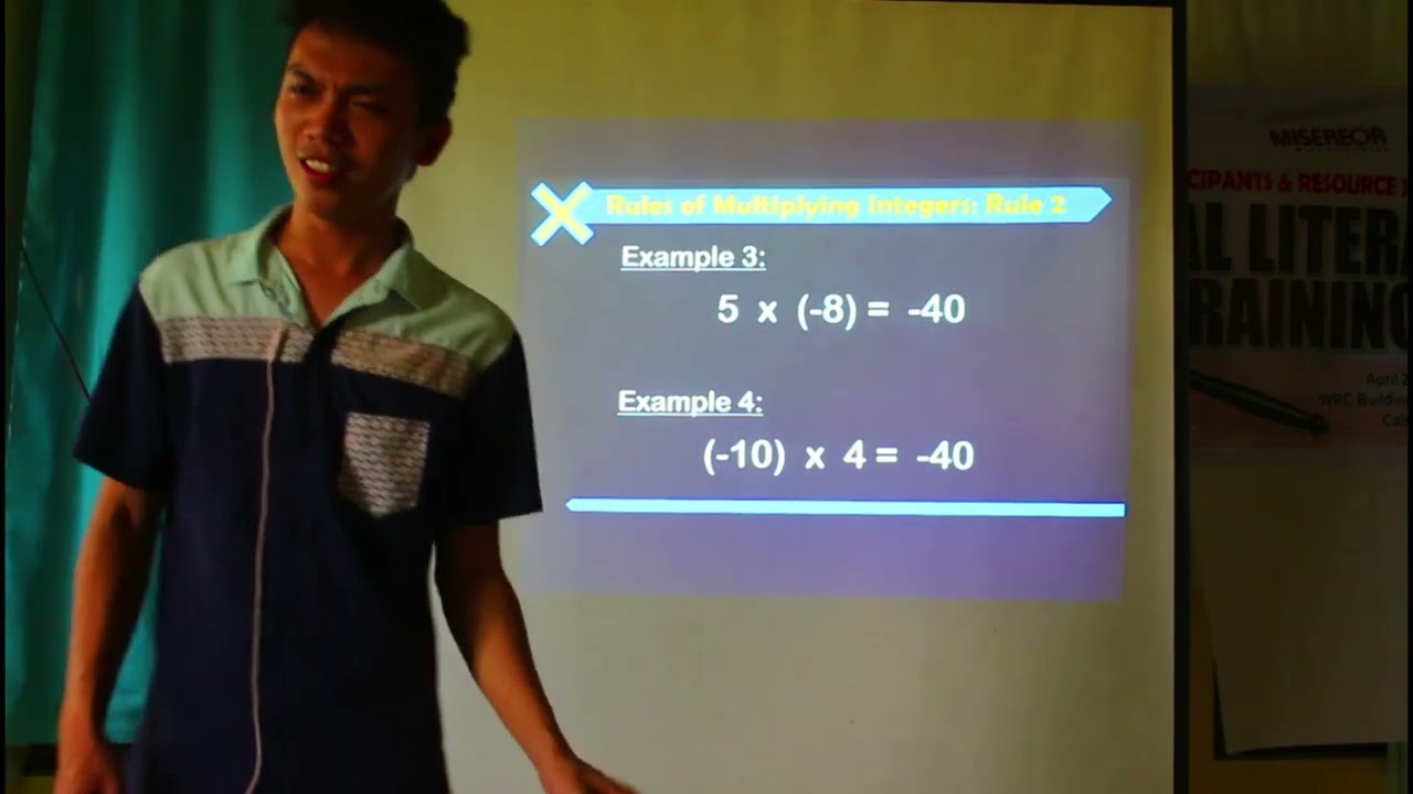 Teaching Demonstration in Mathematics 7 (Multiplication on integers)