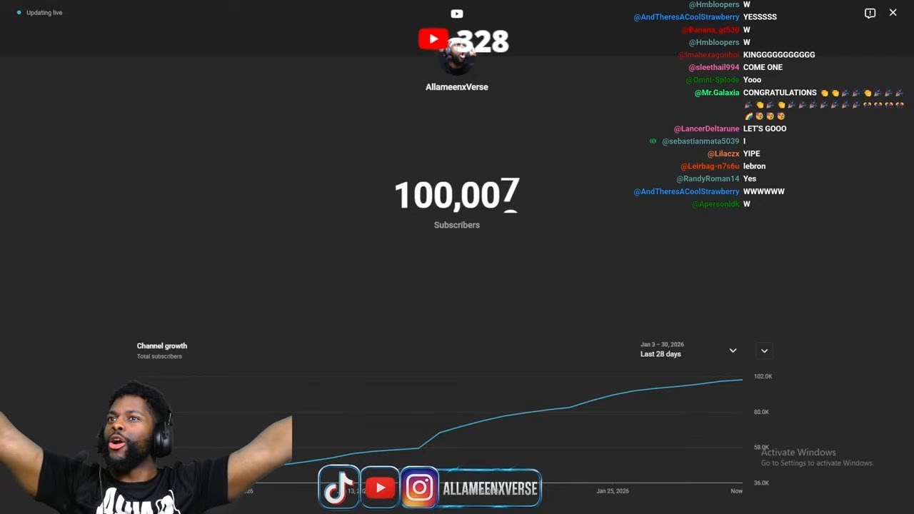 100k SUBS STREAM