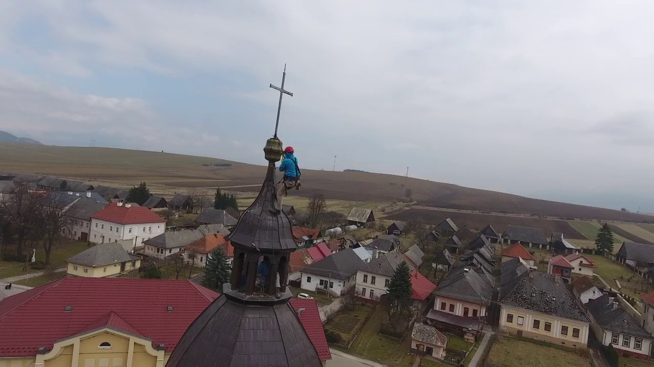 Výlez na vežu, Partizánska Ľupča. Výškové práce Horo-Ver 2017