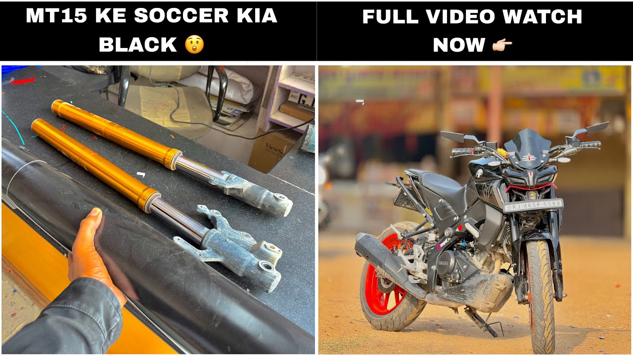 Yamaha MT-15 Ke Shocker Ko Kiya Black 😱 | Full Modification Video | Watch Till End