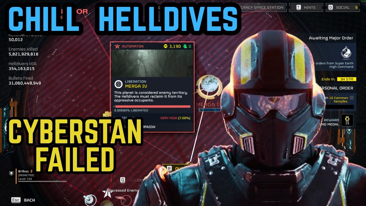 CHILL HELLDIVES | CYBERSTAN PUSH FAILED | HELLDIVERS 2 #helldivers2gameplay #helldivers2