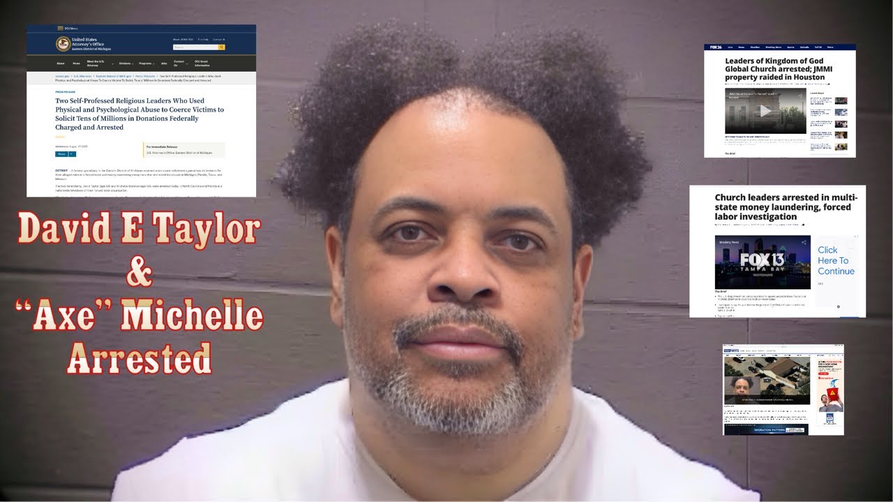 JMMI/KOGGC Apostle David E Taylor & “Axe” Michelle Brannon arrested FBI raid 