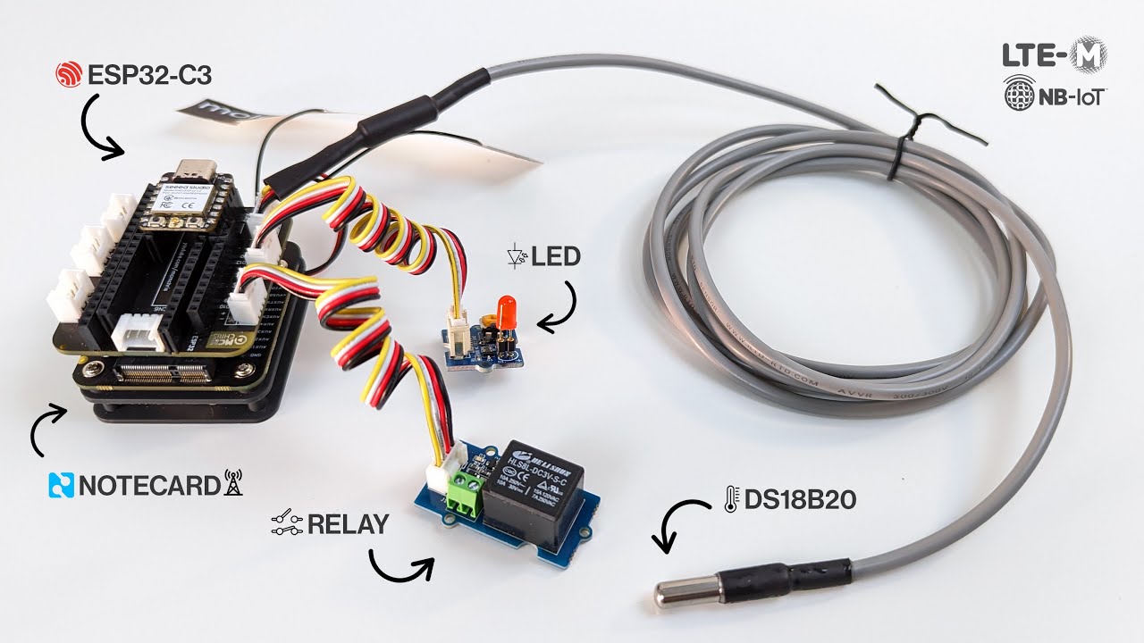 Sensor de Temperatura Inalámbrico con el ESP32 | LTE-M y NB-IoT | Blues Wireless