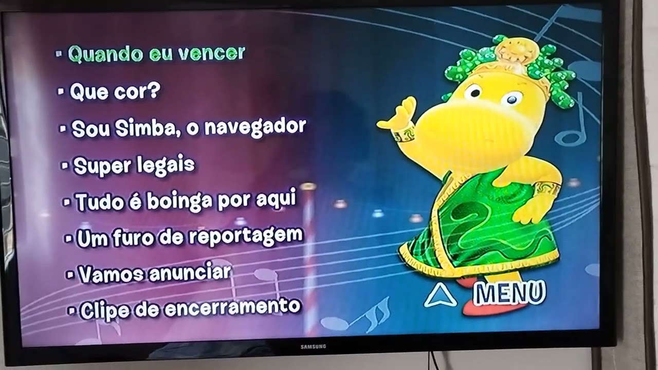 DVD Menu do Backyardigans Dance com os Backyardigans Volume 2 da Segunda Temporada