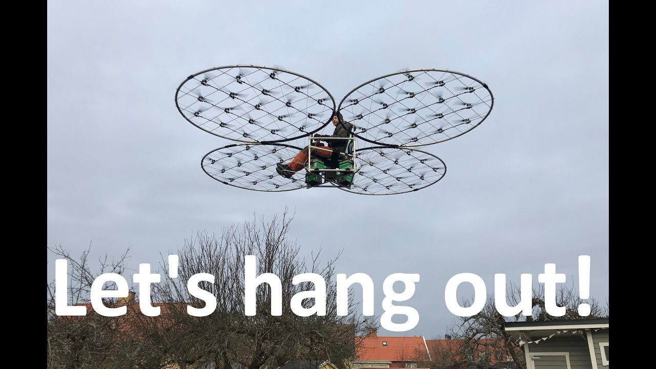 chAIR  -Manned quadcopter Episode 30 Actual backyard flight!