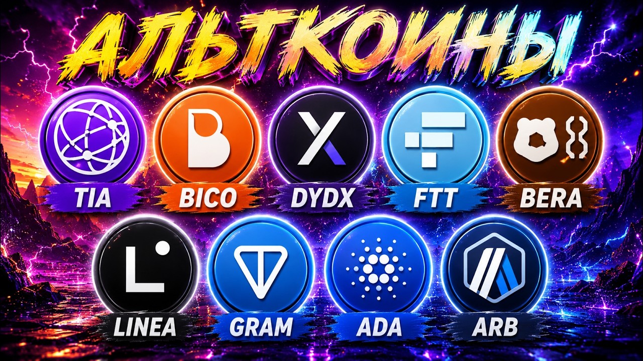 Альткоины, которые дадут иксы! Обзор монет: TIA BICO DYDX FTT BERA LINEA GRAM ADA ARB