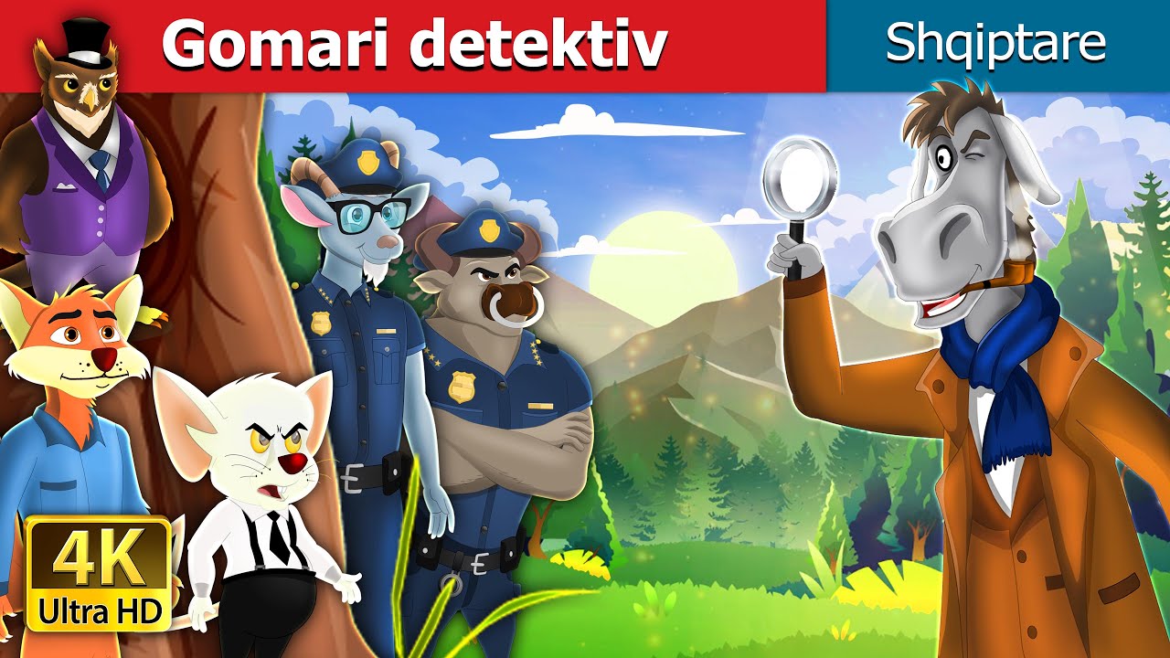 Gomari detektiv | Detective Donkey in Albanian | @AlbanianFairyTales