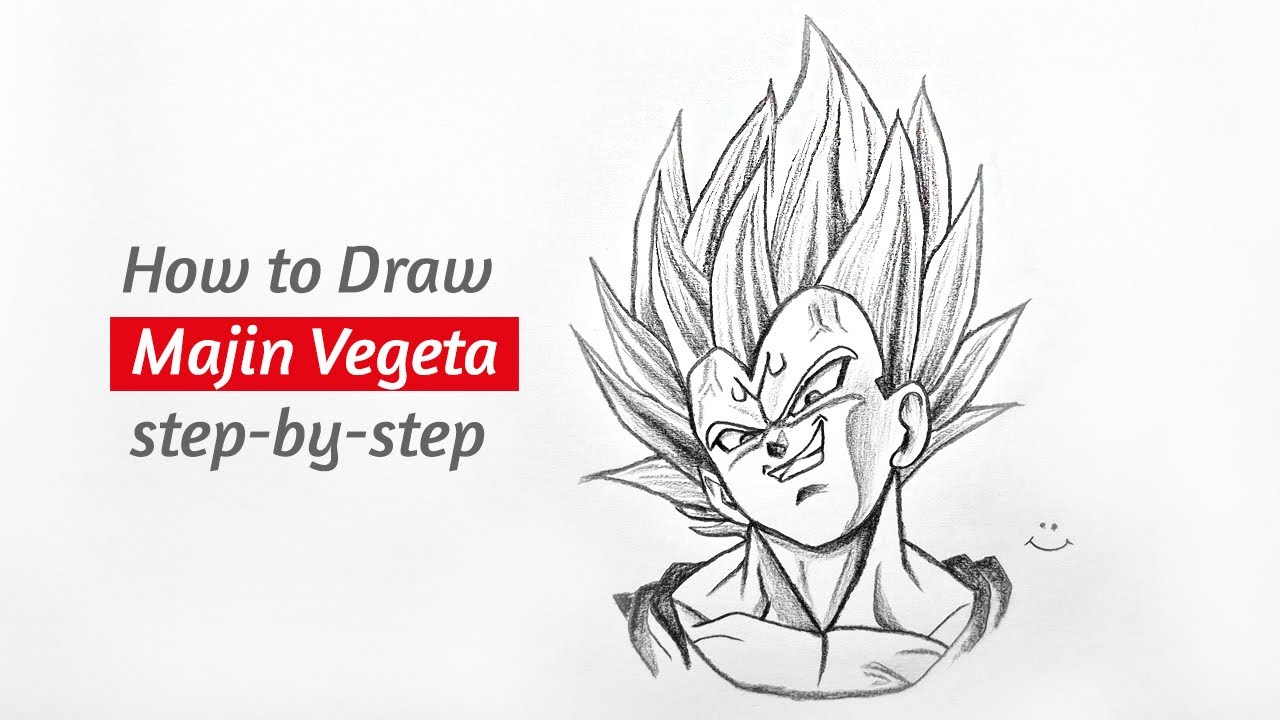 How To Draw MAJIN VEGETA SSJ2 || How to draw anime step by step || Easy anime drawing