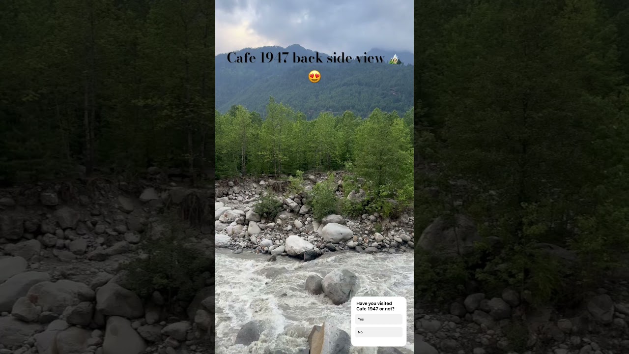 Cafe 1947 back side view Manali #cafe #manali #mountains #nature #himachaltourism #shorts