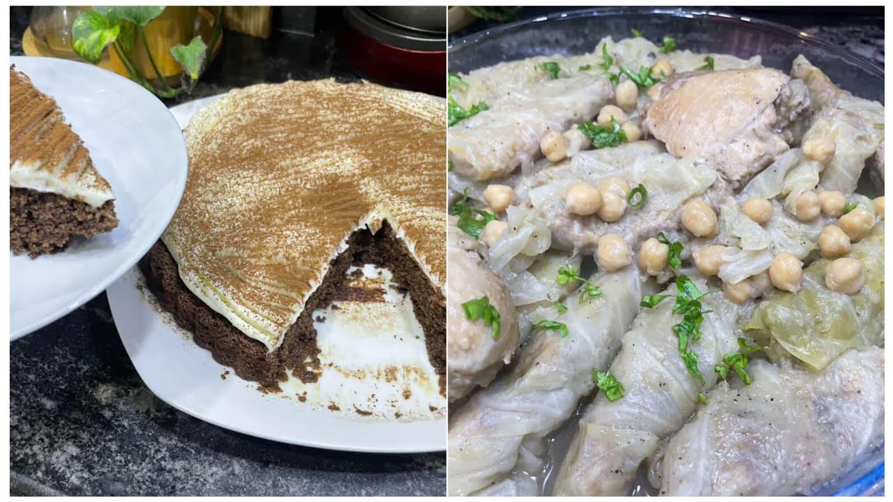 وصفتين حلوة و مالحة| براس كرمب حضري اشهى وصفة مع كيكة خفيفة و هشيشة و مشربة بكريمة بززاف بنينة