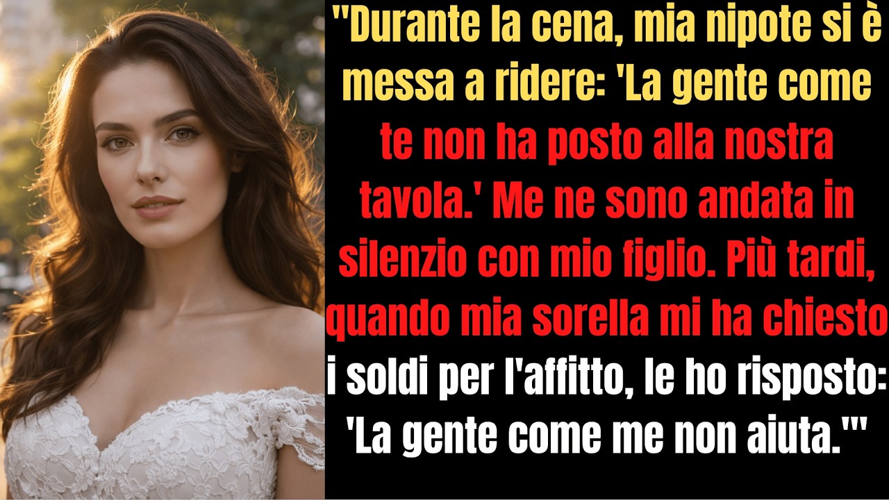 La mia famiglia mi ha umiliata a cena. La mia vendetta li ha rovinati per sempre.