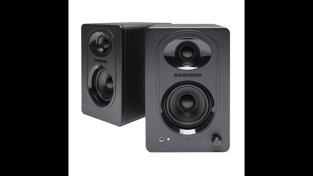 samson media one M30 speakers unboxing and setup