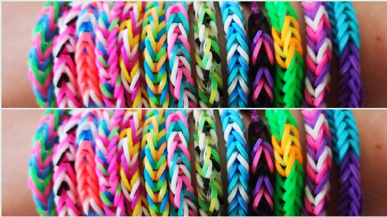 Tutorial braccialetti con elastici (spina di pesce), con/senza telaio, con la forchetta, con le dita