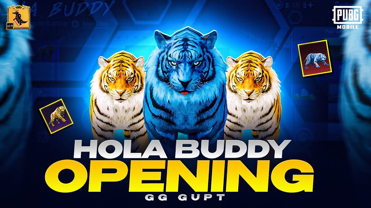 Got Mythic Tiger In 60 UC Trick - New Hola Buddy Crate    Opening - Trick To Get Mythic Tiger - Pubg
