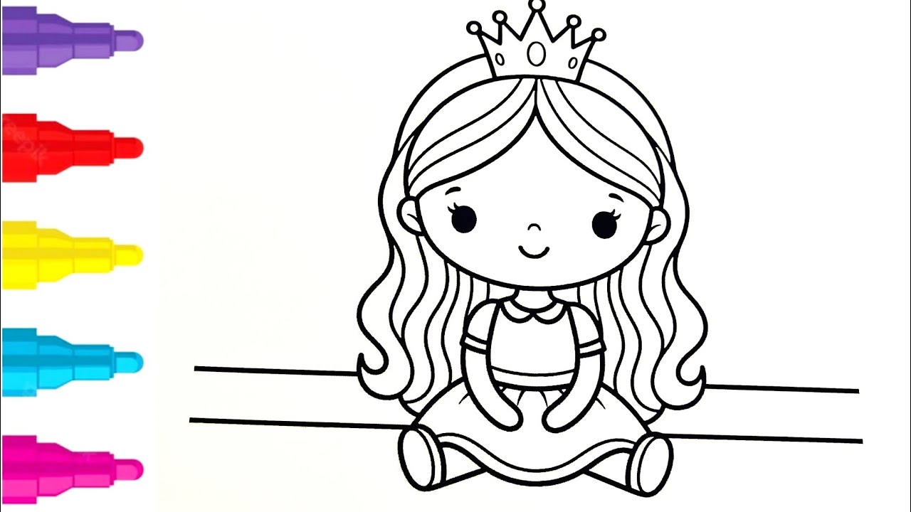 Beautiful Princess Coloring | Two Eyes One Smile | Body Parts for Kids