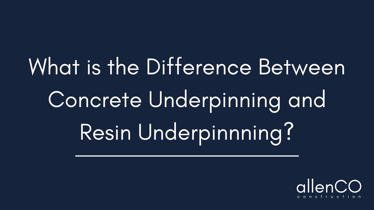 What is the Difference Between Concrete Underpinning and Resin Underpinning?