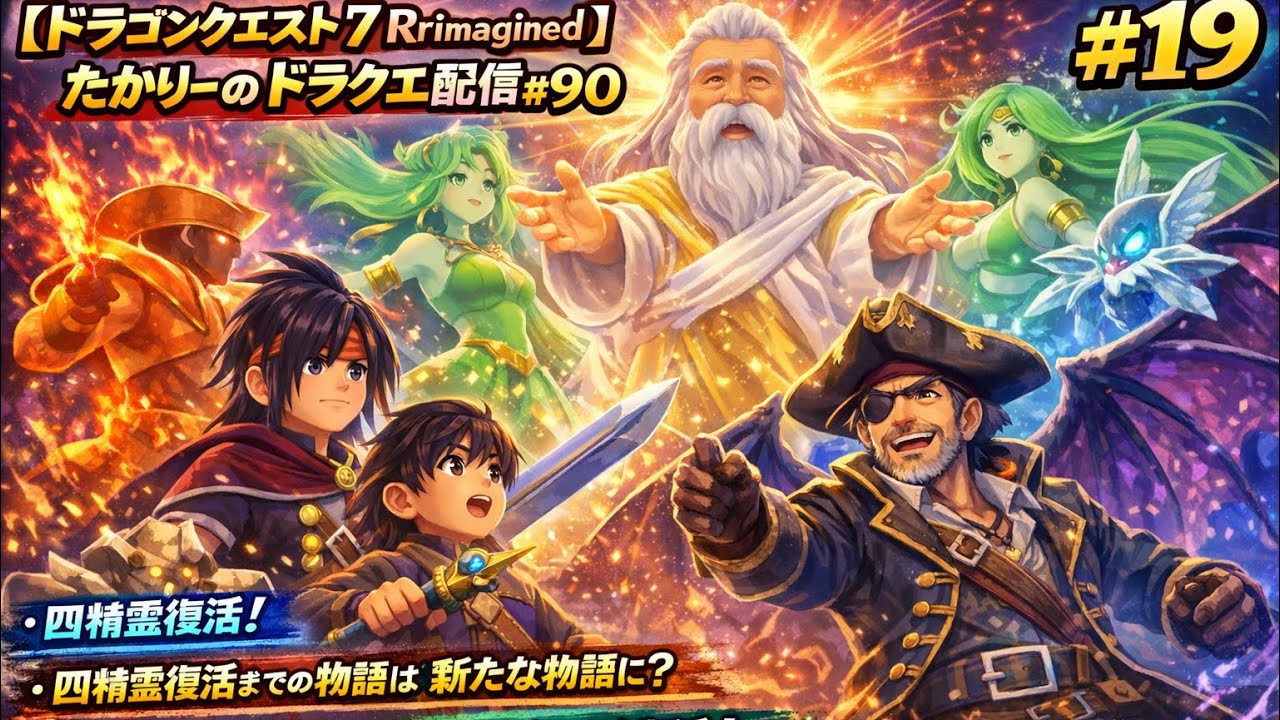 【ドラゴンクエスト7 Rrimagined】＃19　たかりーのドラクエ配信#90 #たかりーゲーム実況ネタバレ注意