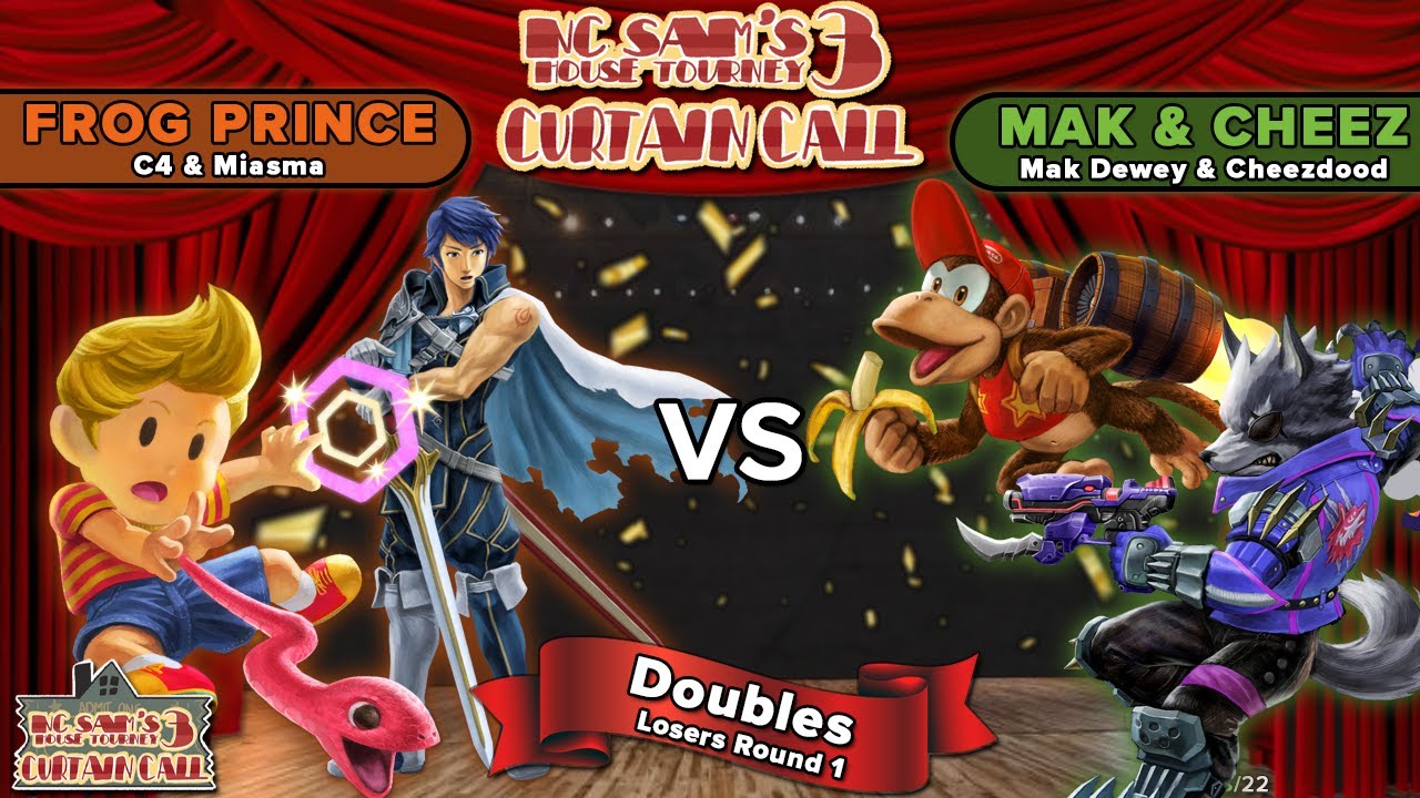 Frog Prince (Miasma/Peace) vs. Mak & Cheez (Mak Dewey/Cheezdood) LR1 -NC Sam's House Tourney 3: Curt