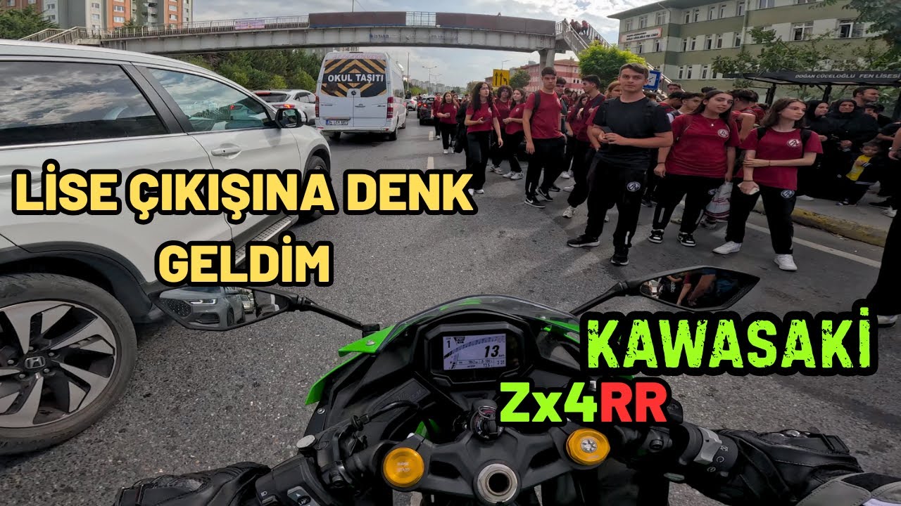 KAWASAKİ Zx4RR İNCELEME/LİSE ÇIKIŞINA DENK GELDİM /TAKİPÇİMİ ARKAMA ALDIM /Zx4RR TOP SPEED(MOTOVLOG)