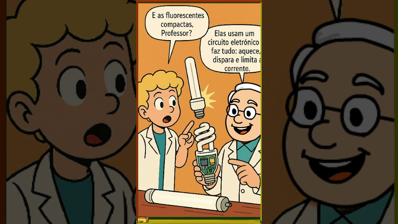 Como Funciona a L&acirc;mpada Fluorescente? Um Estouro de Tecnologia! #shorts #eletr&ocirc;nica