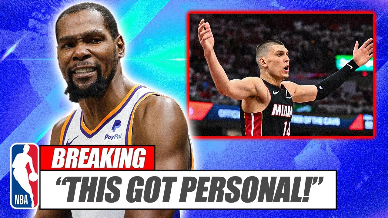 Kevin Durant LOSES IT at Tyler Herro in Heated Sideline Clash!