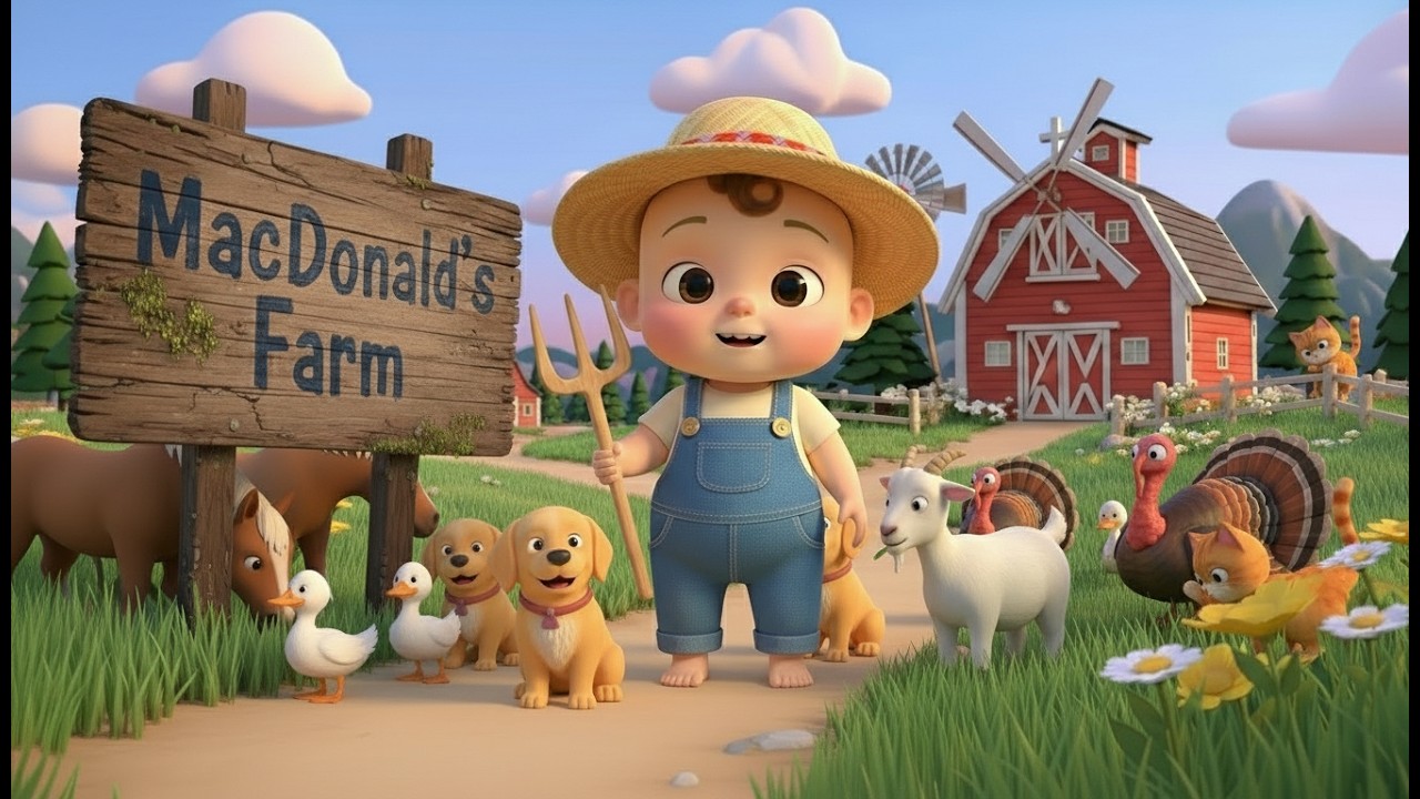 Old MacDonald Had A Farm👩‍🌾| Nursery Rhymes | Kid song