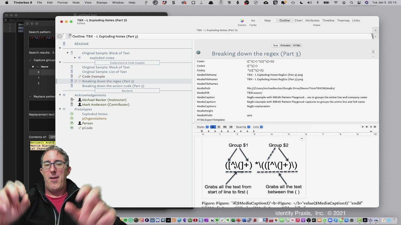 Tinderbox Training  - Exploding Notes with Action Code and Regex (Part 3)