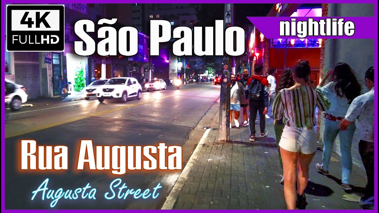 [4K] Rua Augusta em 4k à noite | Sao Paulo nightlife #saopaulobynight #ruaaugusta #saopauloape