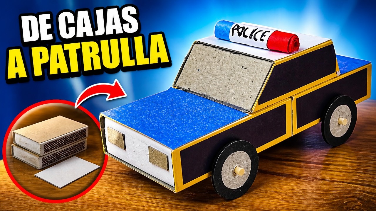 Como hacer un Coche de Policía con Cajas de Fósforos