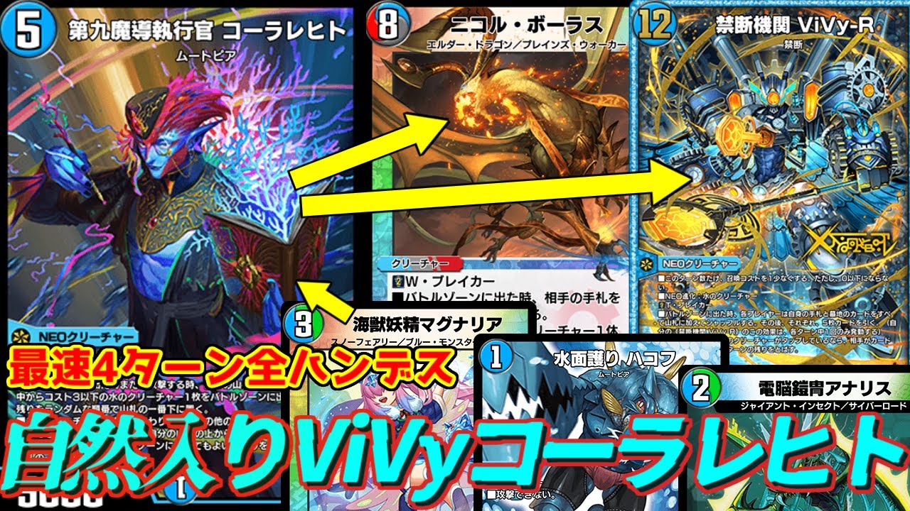 【デュエプレ】安定して最速4ターン目にニコルかViVyを踏み倒す