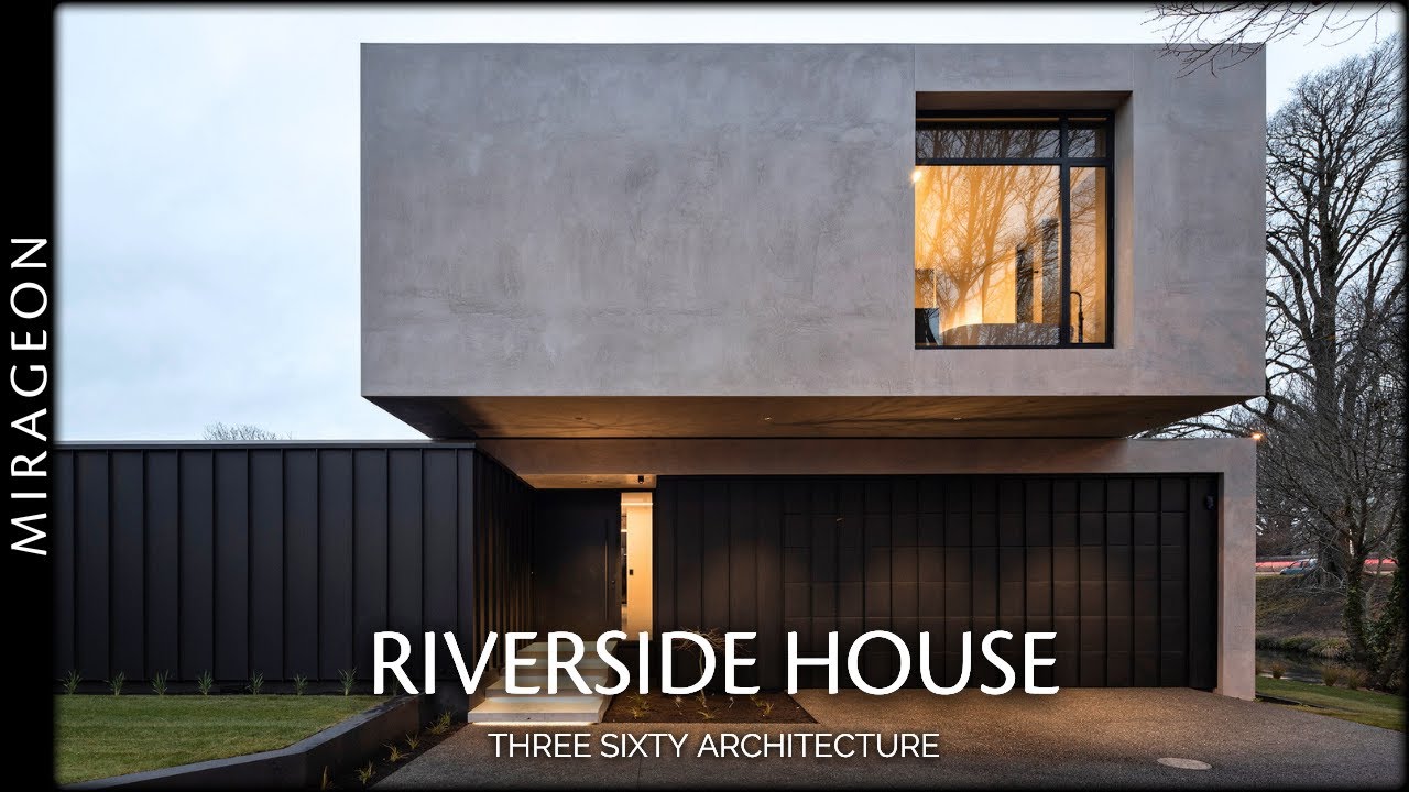 Elegant Stacked Blocks with River Views Seem to Float | Riverside House