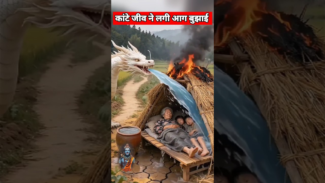 कांटे जीव ने लगी आग बुझाई 🤚 | #shorts