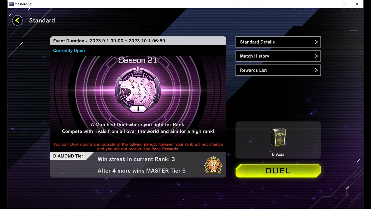 [Master Duel] Kaiju 8 Axis SE 21 Diamond 1 - 15W5L Replay 壞獸8軸SE21鑽1 15勝5敗 壞獸8軸SE21ダイヤモンド1 - 15勝5敗再生