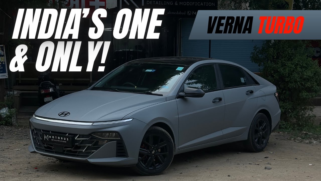 Hyundai Verna’s BIGGEST Transformation | Metallic Titan Gray➝ Matte Nardo Grey + Black Dualtone Wrap
