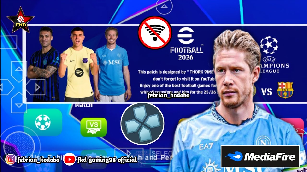 efootball PES 2026 PPSSPP • PES 26 Camera PS5 Patch UCL Update Transfer & Best Graphics!! 