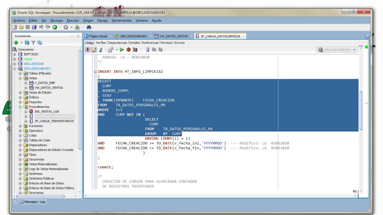 Uso de Hints para Consultas en Oracle