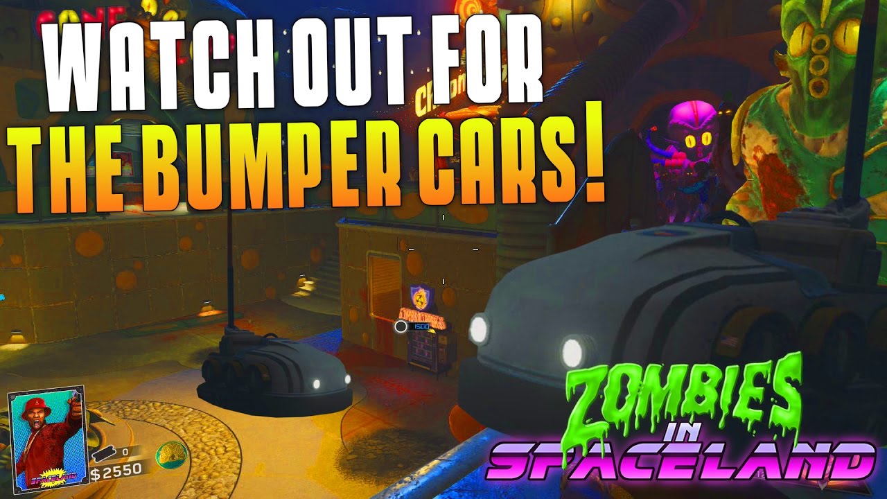 WATCH OUT FOR THE BUMPER CARS ON ZOMBIES IN SPACELAND! (Infinite Warfare Zombies) - MatMicMar