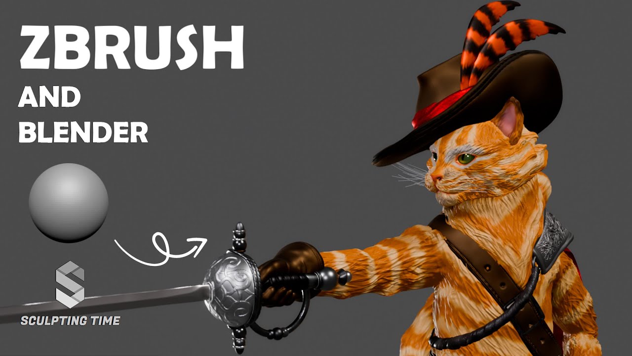 Zbrush and Blender Timelapse - Puss In Boots