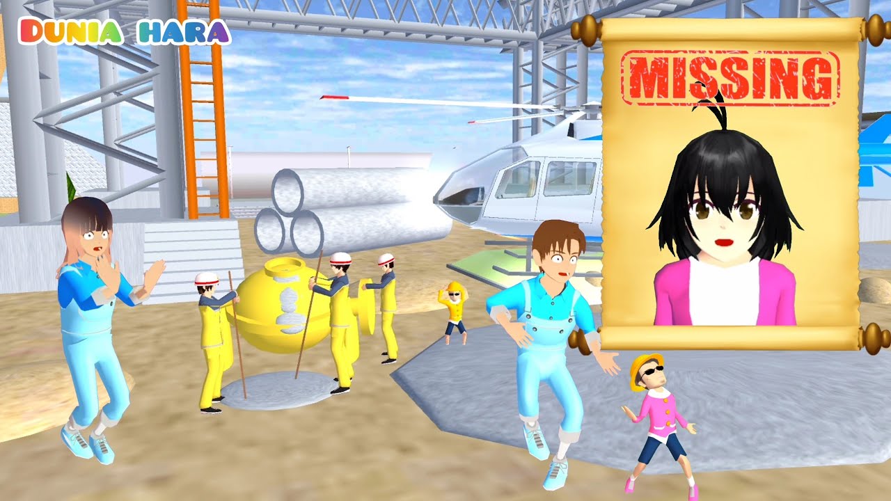 Baby Raksasa Celine Hilang 😱 Yuta Panik Minta Polisi Cari Pakai Helikopter | Sakura School Simulator