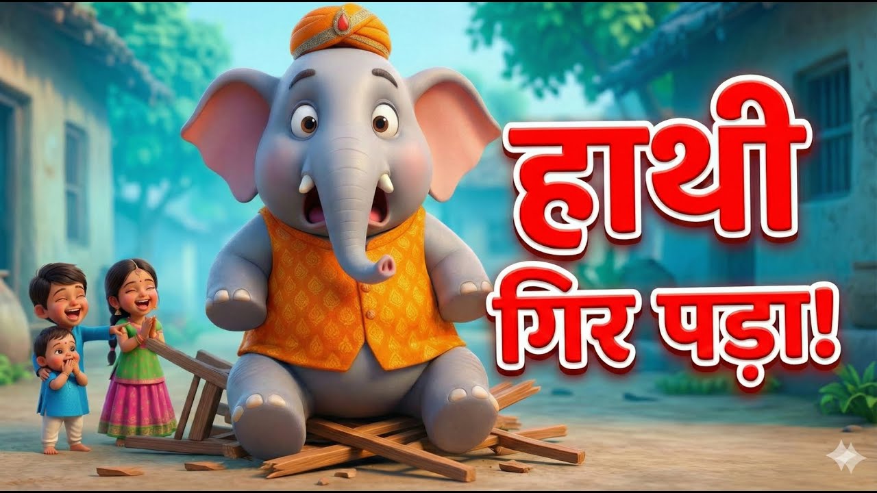 Haathi Raja Kahan Chale | Hathi Raja Poem | Hindi Rhymes & Balgeet for Kids